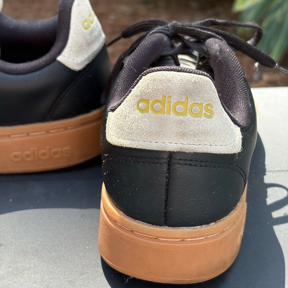 Adidas Black and Cream Sneakers size 11